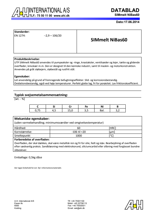 

UTP SimMelt Nibas 60

